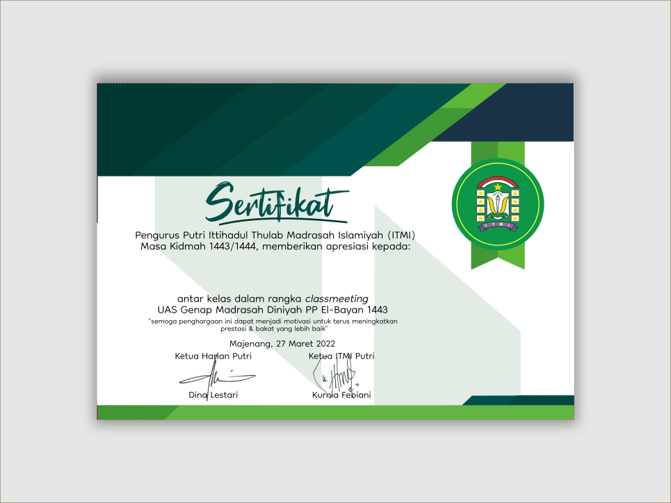 Certificate Desain